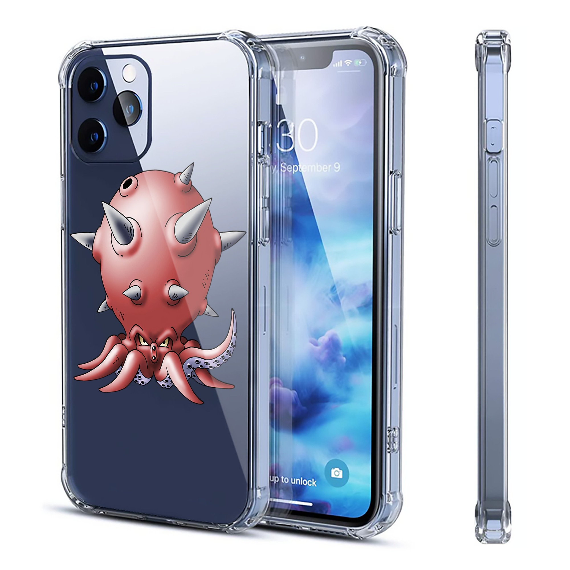 （画像用） ドラゴンクエスト Doragon Kuesuto Dragon Quest 【iPhone 12シリーズ対応】透明スマホケース（クリアソフトケース）